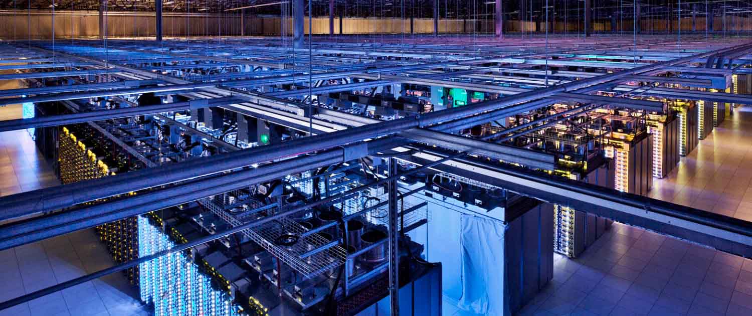 Photo of a data center servers